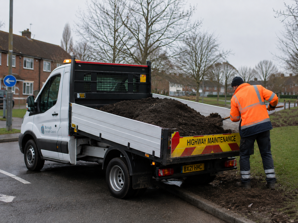 council tipper van