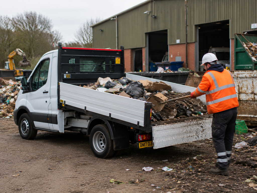 waste management tipper van